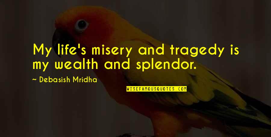 Knowledge And Wealth Quotes By Debasish Mridha: My life's misery and tragedy is my wealth