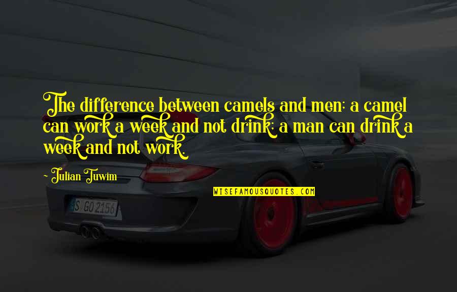 Kokolis Brothers Quotes By Julian Tuwim: The difference between camels and men; a camel