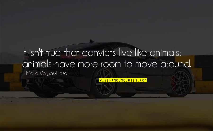 Kontrapunkt Bob Quotes By Mario Vargas-Llosa: It isn't true that convicts live like animals: