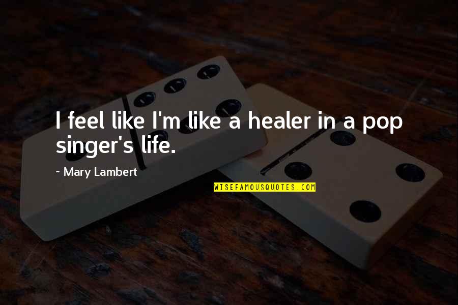 Kontrola Rychlosti Quotes By Mary Lambert: I feel like I'm like a healer in