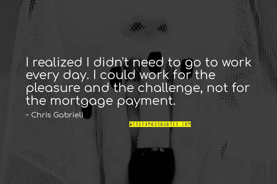 Kontush Quotes By Chris Gabrieli: I realized I didn't need to go to