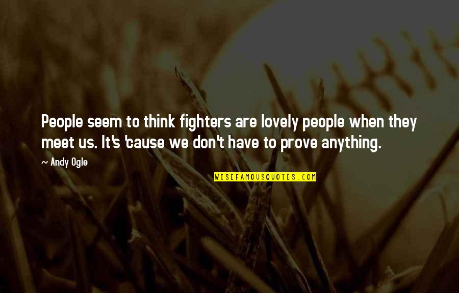 Korra Tenzin Quotes By Andy Ogle: People seem to think fighters are lovely people