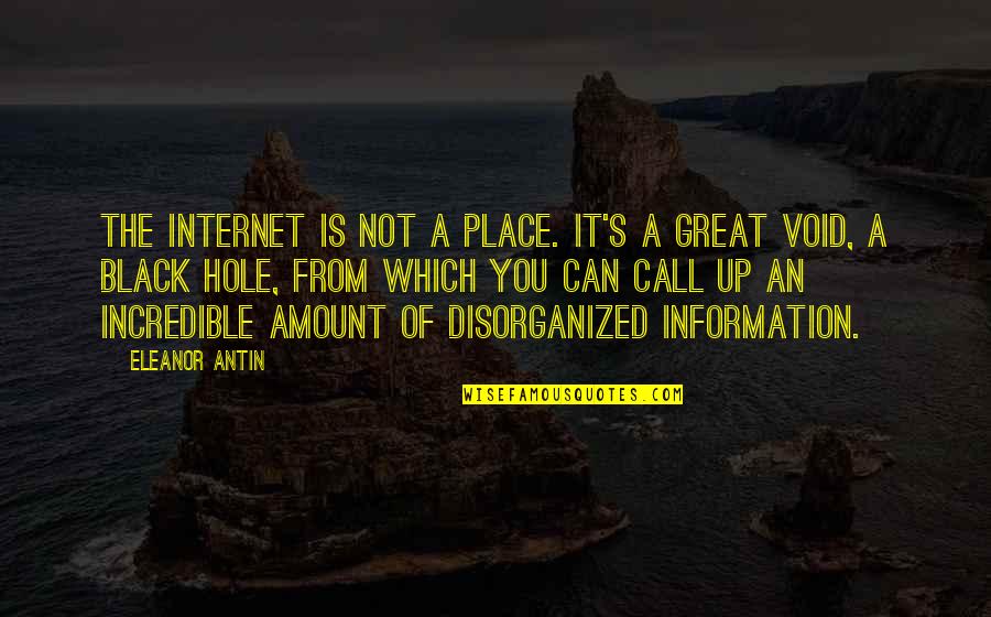 Krasivaya Quotes By Eleanor Antin: The Internet is not a place. It's a