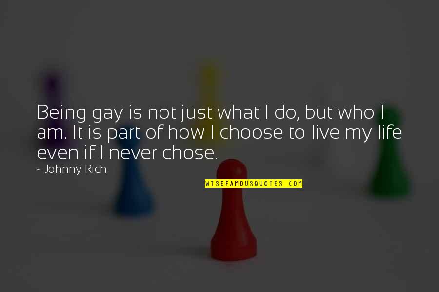 Krasota Prirodi Quotes By Johnny Rich: Being gay is not just what I do,