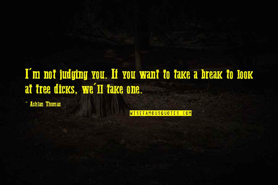 Kreitzer Quotes By Ashlan Thomas: I'm not judging you. If you want to