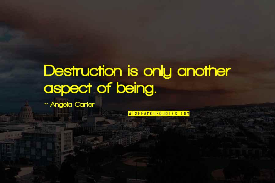 Krenchman Quotes By Angela Carter: Destruction is only another aspect of being.