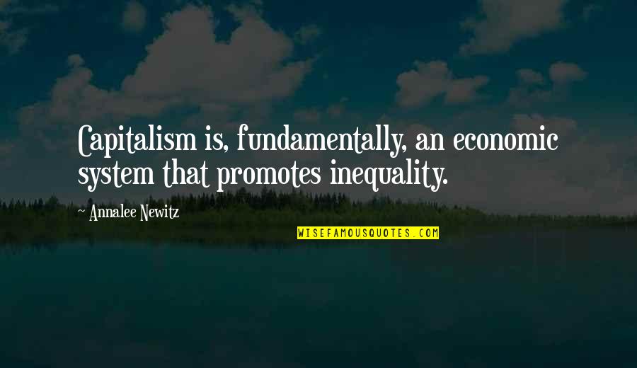 Kreuzlingen Quotes By Annalee Newitz: Capitalism is, fundamentally, an economic system that promotes