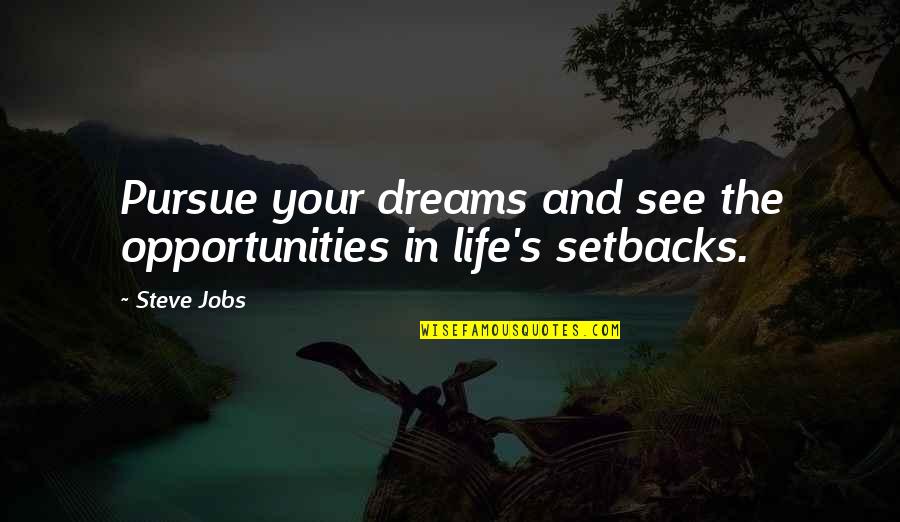 Kriskras Kroffel Quotes By Steve Jobs: Pursue your dreams and see the opportunities in