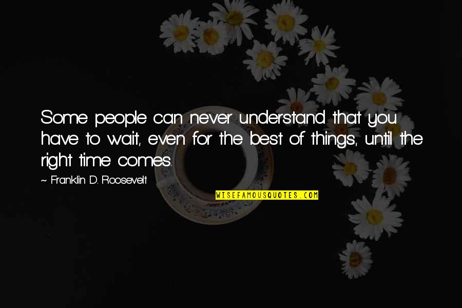 Kristensen Drywall Quotes By Franklin D. Roosevelt: Some people can never understand that you have