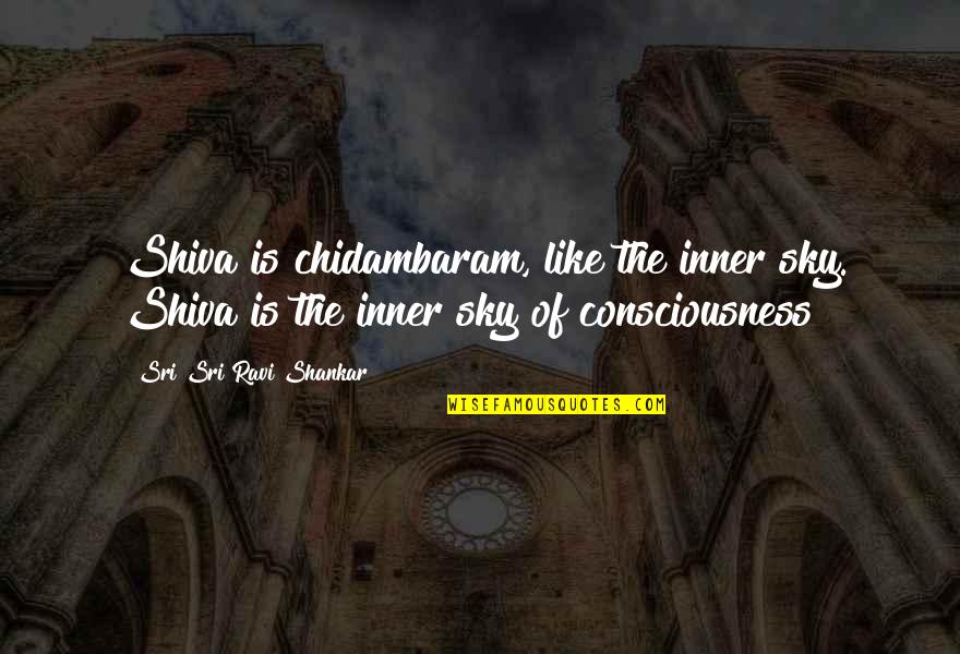 Krzepniecie Quotes By Sri Sri Ravi Shankar: Shiva is chidambaram, like the inner sky. Shiva