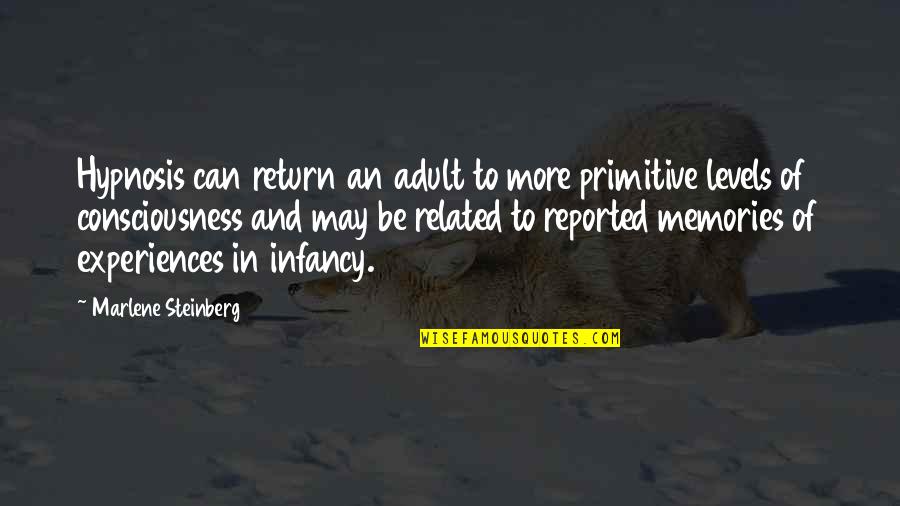 Kumbro Stadsn T Quotes By Marlene Steinberg: Hypnosis can return an adult to more primitive