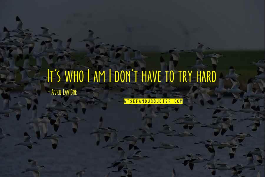 Kummerow Design Quotes By Avril Lavigne: It's who I am I don't have to