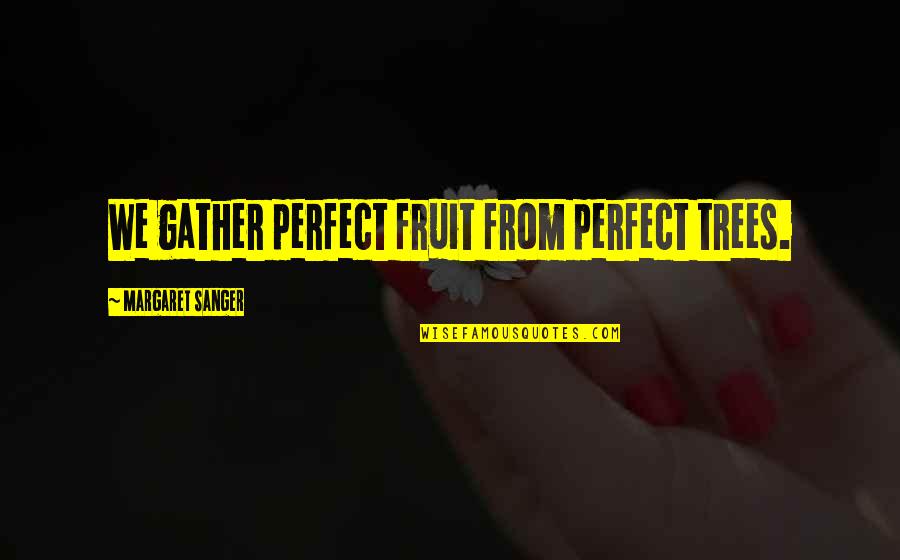 Kunang Kunang Quotes By Margaret Sanger: We gather perfect fruit from perfect trees.