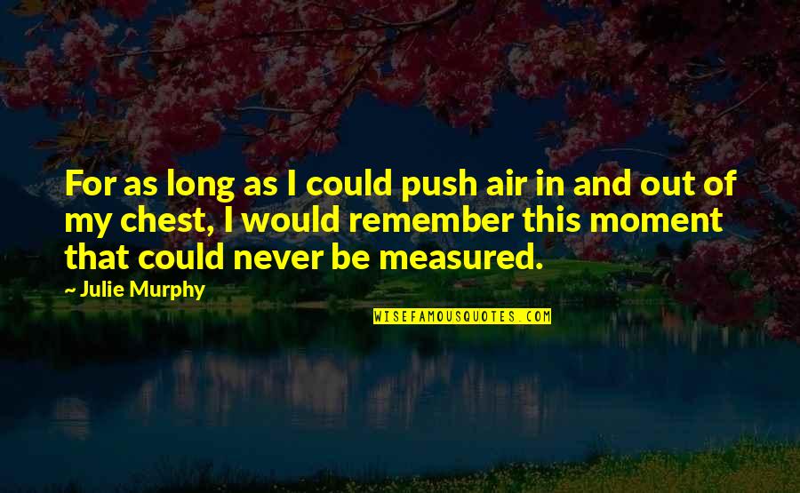 Kuritzkes Md Quotes By Julie Murphy: For as long as I could push air