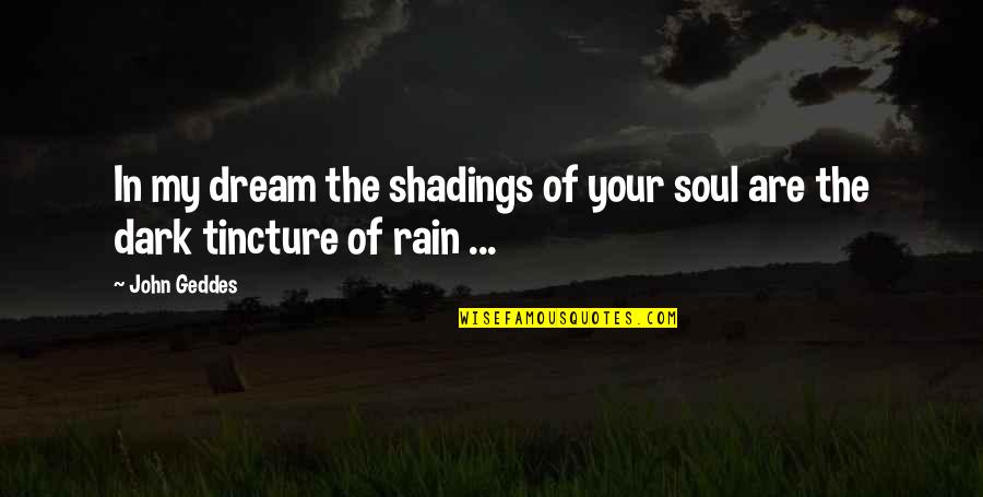 Lamiera Finto Quotes By John Geddes: In my dream the shadings of your soul