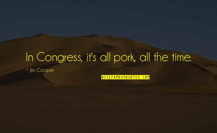 Lampugnale Patricia Quotes By Jim Cooper: In Congress, it's all pork, all the time.