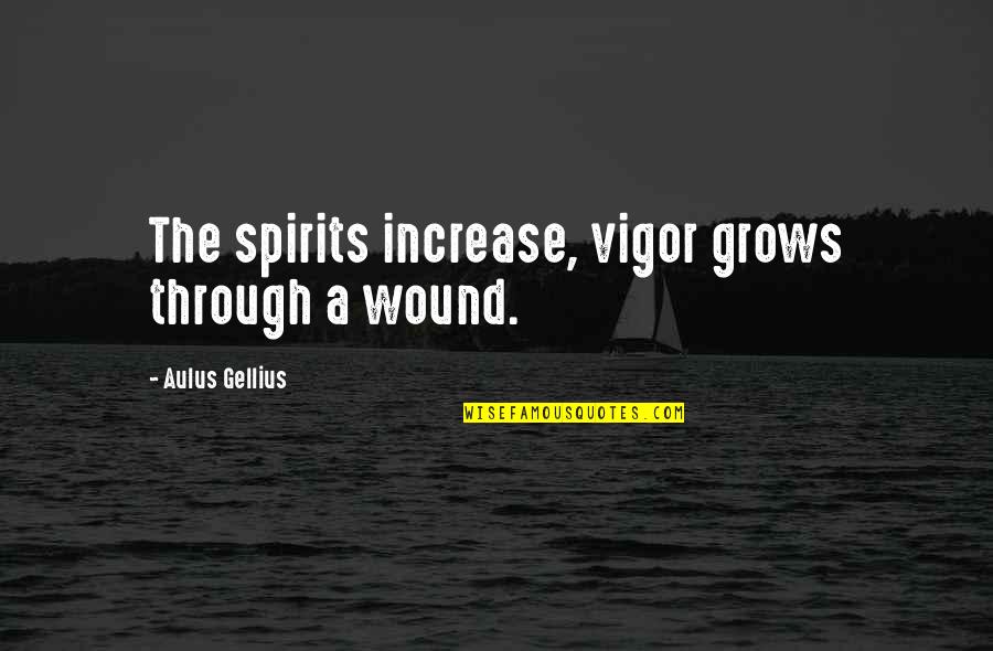 Lan Al'mandragoran Quotes By Aulus Gellius: The spirits increase, vigor grows through a wound.