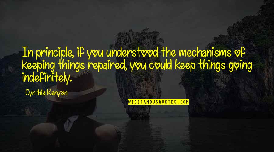 Langier Meredith Quotes By Cynthia Kenyon: In principle, if you understood the mechanisms of