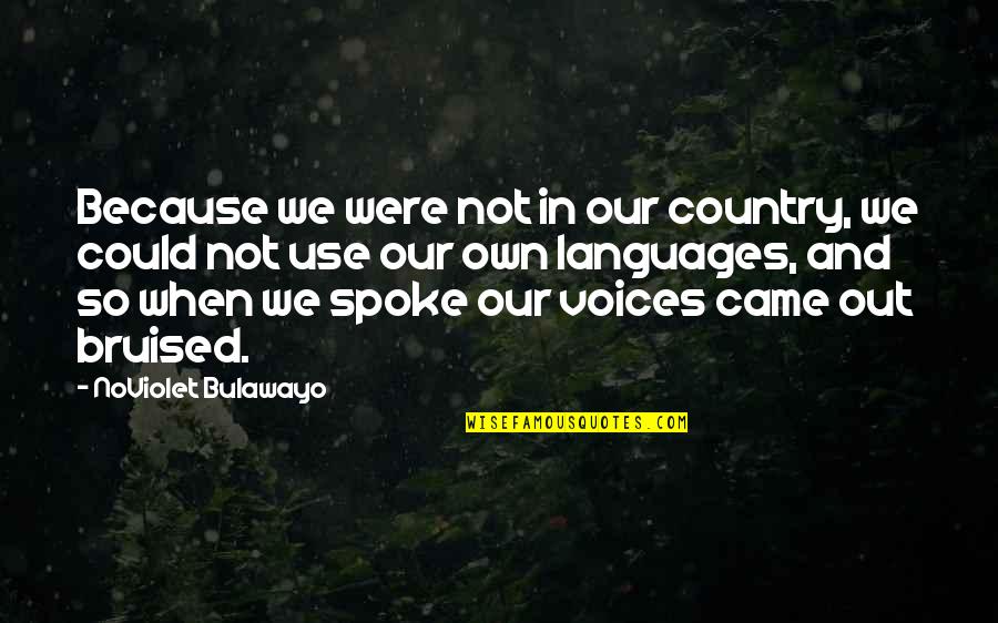 Language Not Quotes By NoViolet Bulawayo: Because we were not in our country, we