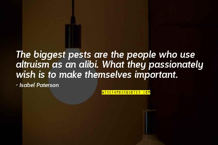 Lanthe's Quotes By Isabel Paterson: The biggest pests are the people who use