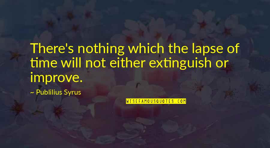 Lapse Quotes By Publilius Syrus: There's nothing which the lapse of time will