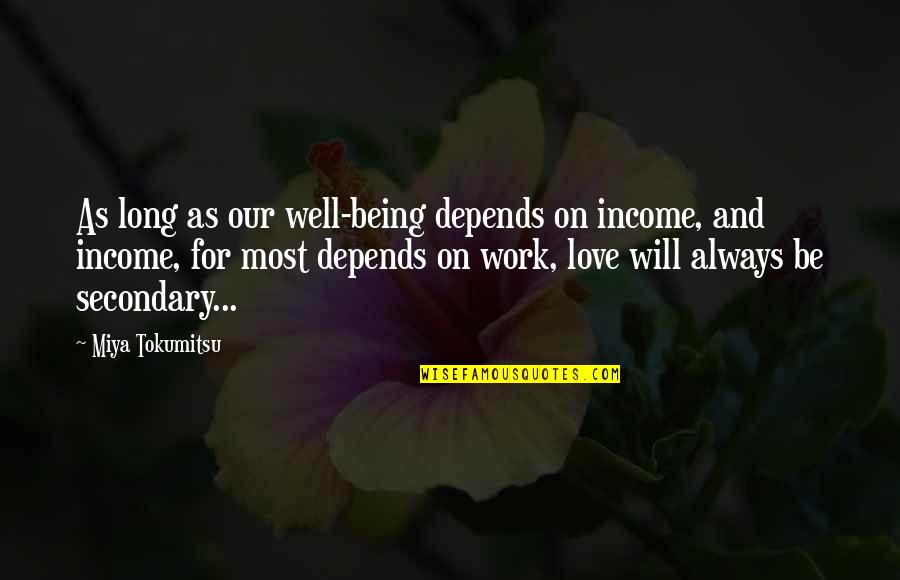 Lashanna Charlton Quotes By Miya Tokumitsu: As long as our well-being depends on income,