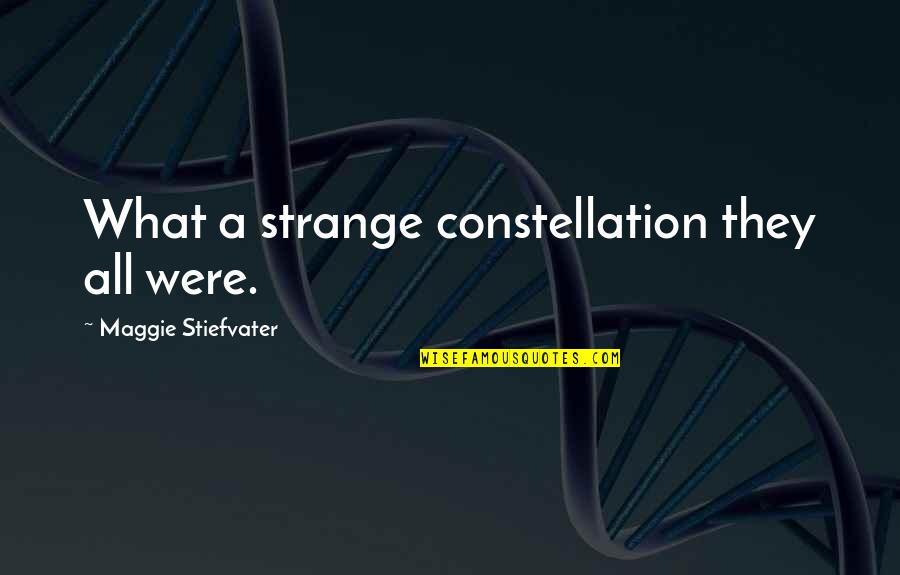 Last Day In Office Wishes Quotes By Maggie Stiefvater: What a strange constellation they all were.