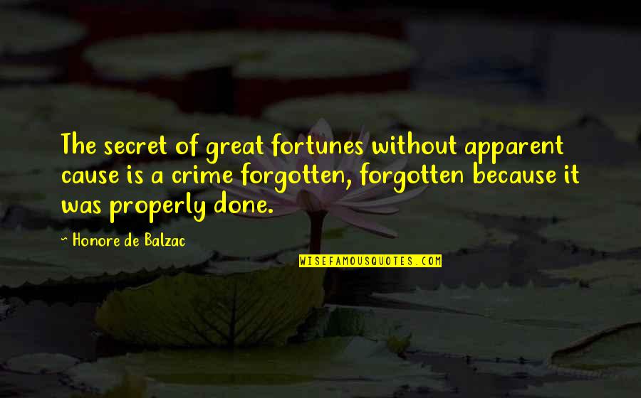 Laughlin's Quotes By Honore De Balzac: The secret of great fortunes without apparent cause