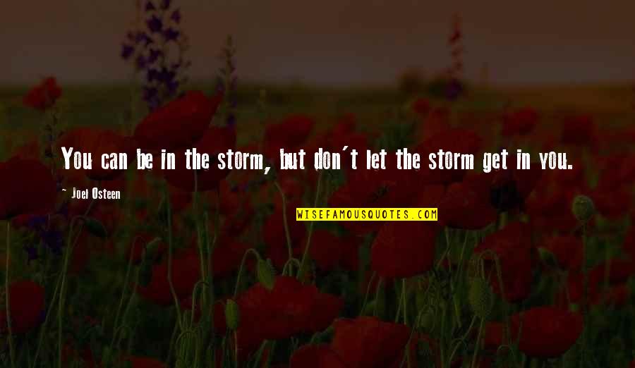 Laurenty Belgique Quotes By Joel Osteen: You can be in the storm, but don't