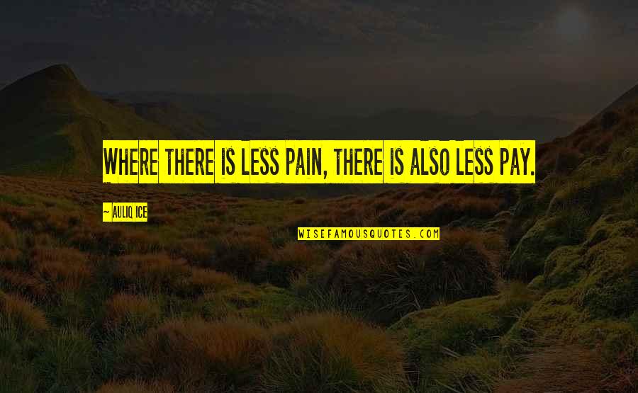 Lazy Quotes Quotes By Auliq Ice: Where there is less pain, there is also