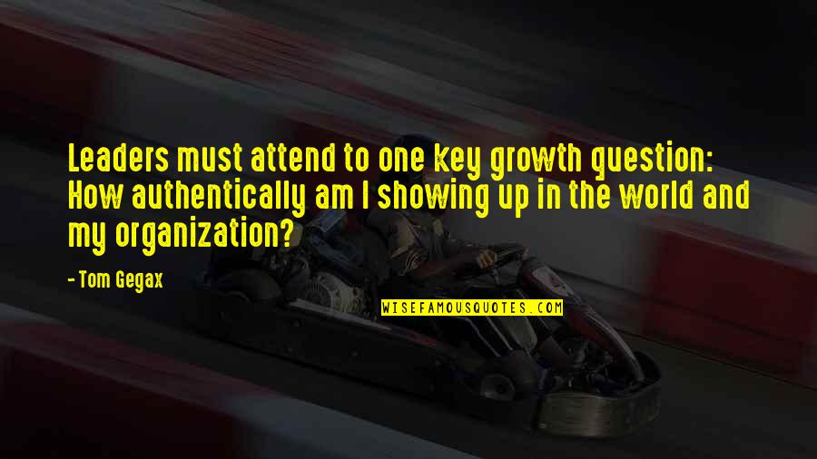 Leaders And Leader Quotes By Tom Gegax: Leaders must attend to one key growth question: