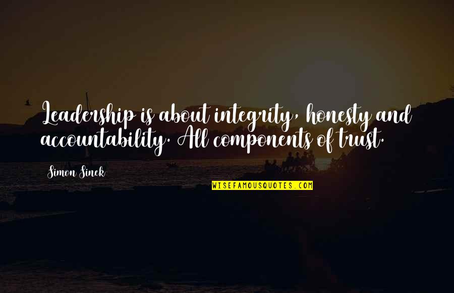 Leadership Accountability Quotes By Simon Sinek: Leadership is about integrity, honesty and accountability. All