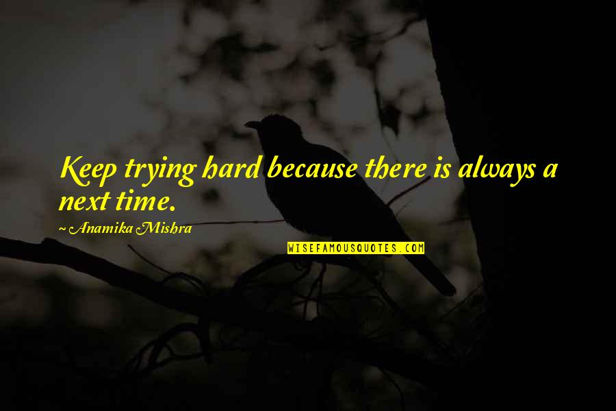 Leadership Quotes By Anamika Mishra: Keep trying hard because there is always a