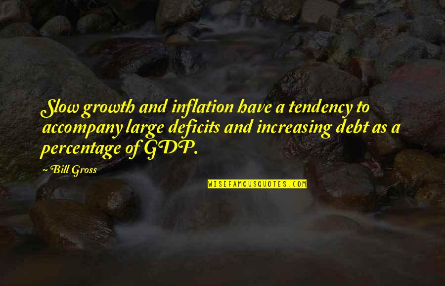 Leberecht Migge Quotes By Bill Gross: Slow growth and inflation have a tendency to