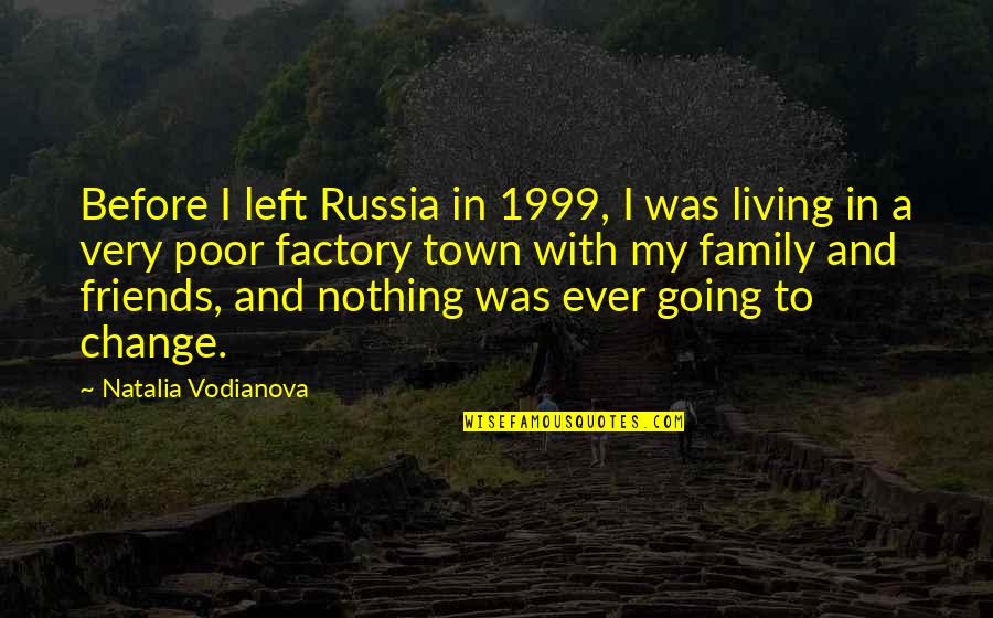 Left With Nothing Quotes By Natalia Vodianova: Before I left Russia in 1999, I was