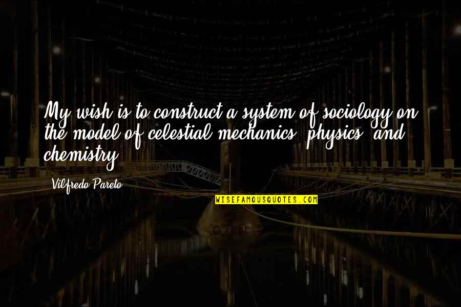 Leiser Leiser Borton Quotes By Vilfredo Pareto: My wish is to construct a system of