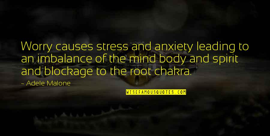 Lestienne Maxime Quotes By Adele Malone: Worry causes stress and anxiety leading to an