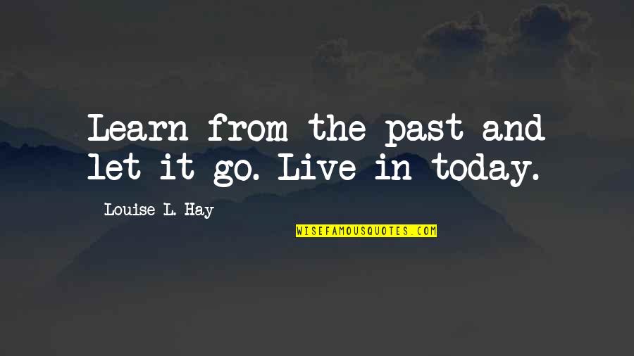 Let Go And Let Live Quotes By Louise L. Hay: Learn from the past and let it go.