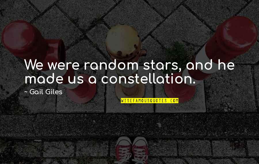 Lets Play Football Quotes By Gail Giles: We were random stars, and he made us