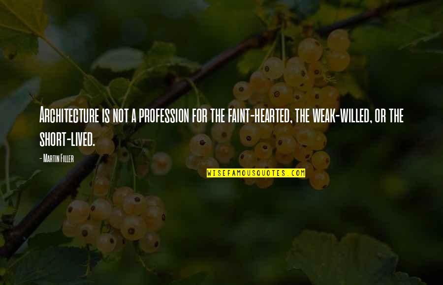 Levitan Quotes By Martin Filler: Architecture is not a profession for the faint-hearted,