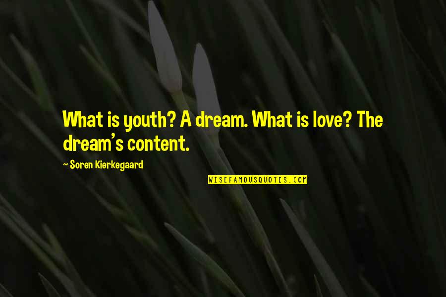 Liberty Tax Quote Quotes By Soren Kierkegaard: What is youth? A dream. What is love?