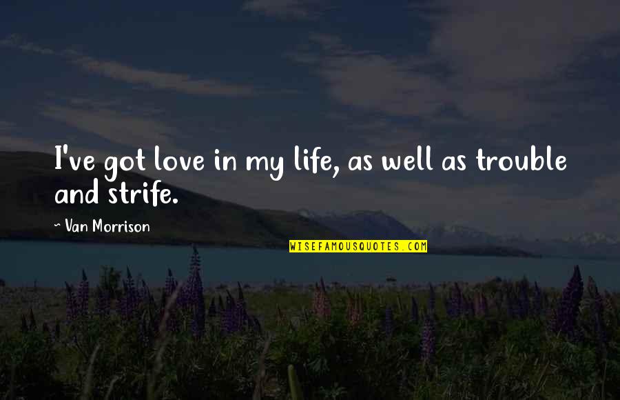 Life And Relationship Quotes By Van Morrison: I've got love in my life, as well