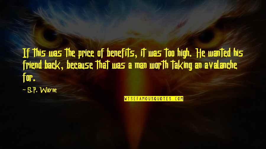 Life Being Good Statuses Quotes By S.P. Wayne: If this was the price of benefits, it