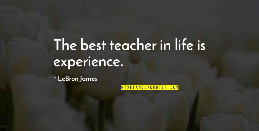 Life Experience Experience Quotes By LeBron James: The best teacher in life is experience.