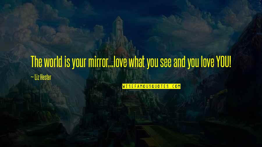 Life Is A Game Love Quotes By Liz Hester: The world is your mirror...love what you see