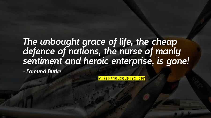 Life Is Gone Quotes By Edmund Burke: The unbought grace of life, the cheap defence