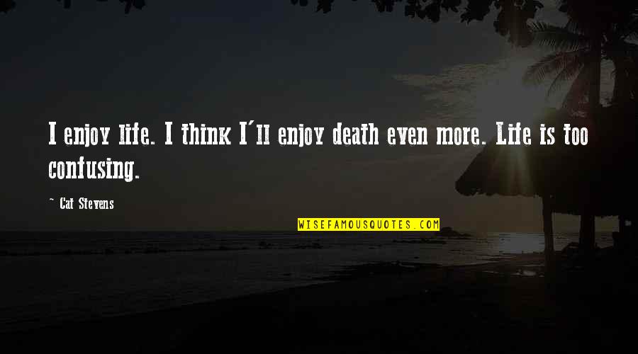 Life Is Very Confusing Quotes By Cat Stevens: I enjoy life. I think I'll enjoy death