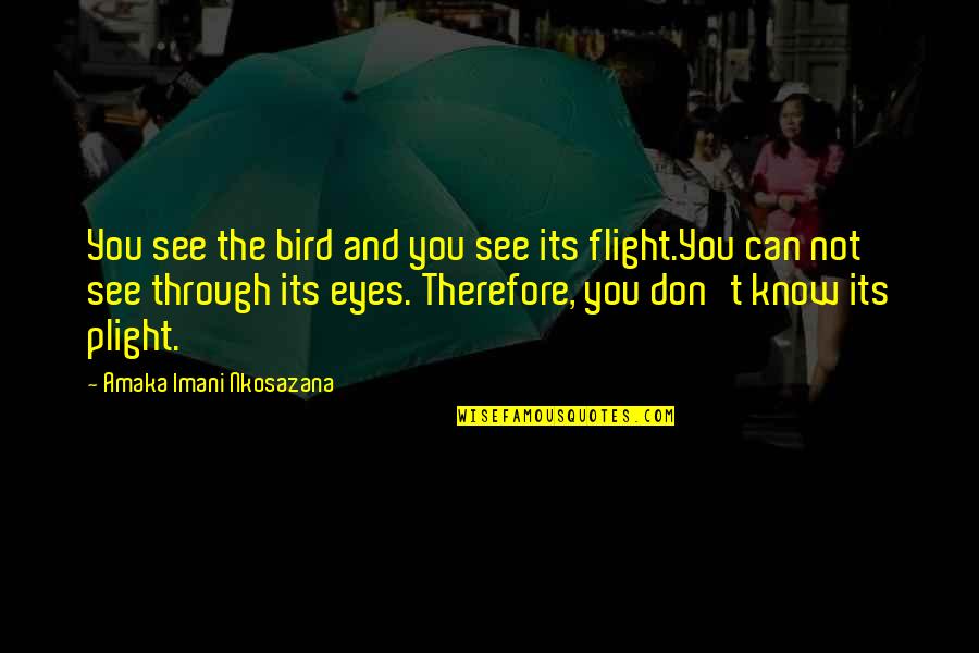 Life Love And Freedom Quotes By Amaka Imani Nkosazana: You see the bird and you see its