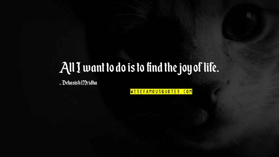 Life Philosophy Inspirational Quotes By Debasish Mridha: All I want to do is to find