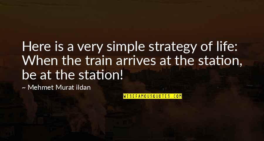 Life Strategy Quotes By Mehmet Murat Ildan: Here is a very simple strategy of life: